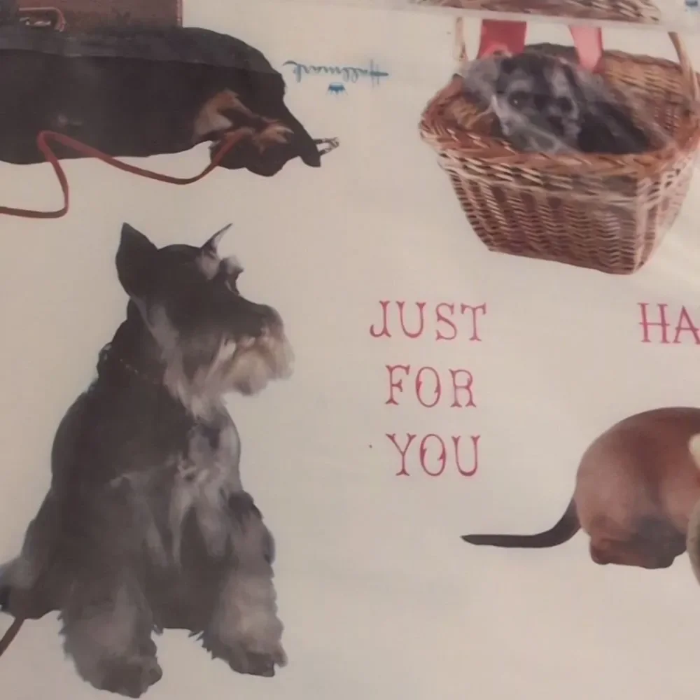 Hallmark vintage Father's Day dog‎ gift wrapping paper NIP